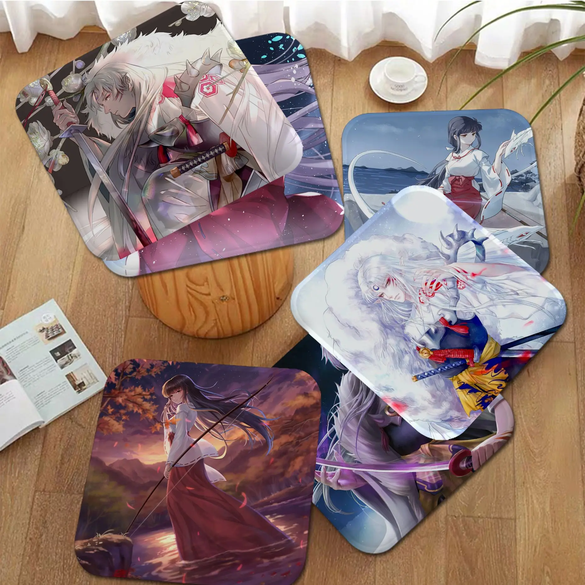 

Inuyasha Cushion Mat Creative Dining Chair Cushion Circular Decoration Seat For Office Desk Cushions Home Decor