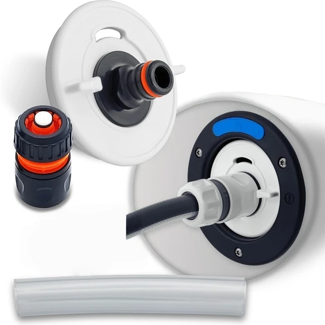 Couvercle de réservoir d'eau pour caravane, adaptateur d'entrée d'eau avec Joint de tuyau d'eau, bouchon de réservoir d'eau pour camping-car de haute qualité, remplissage d'accessoires pour camping-car, 1 ensemble 1
