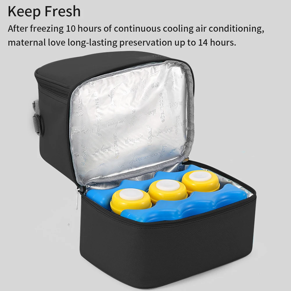 Baby Bottle Insulation Bag Double Layer Baby Bottle Daycare Breastmilk Cooler Bag