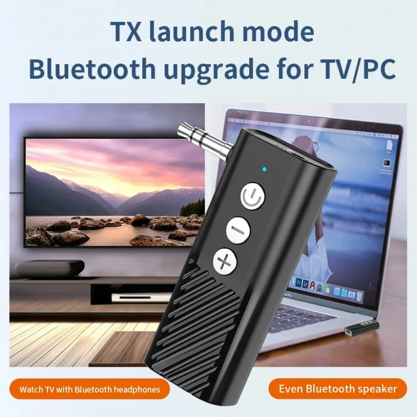 3 IN 1 Wirless Receiver Transmitter Bluetooth 5.3 Support TF Card Transmission With 3.5MM Metal For TV Headphones Car
