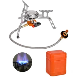 High - Power Outdoor Camping Gas Stove and Heater - Portable Picnic and Barbecue Cooking Gear (YELLOW)