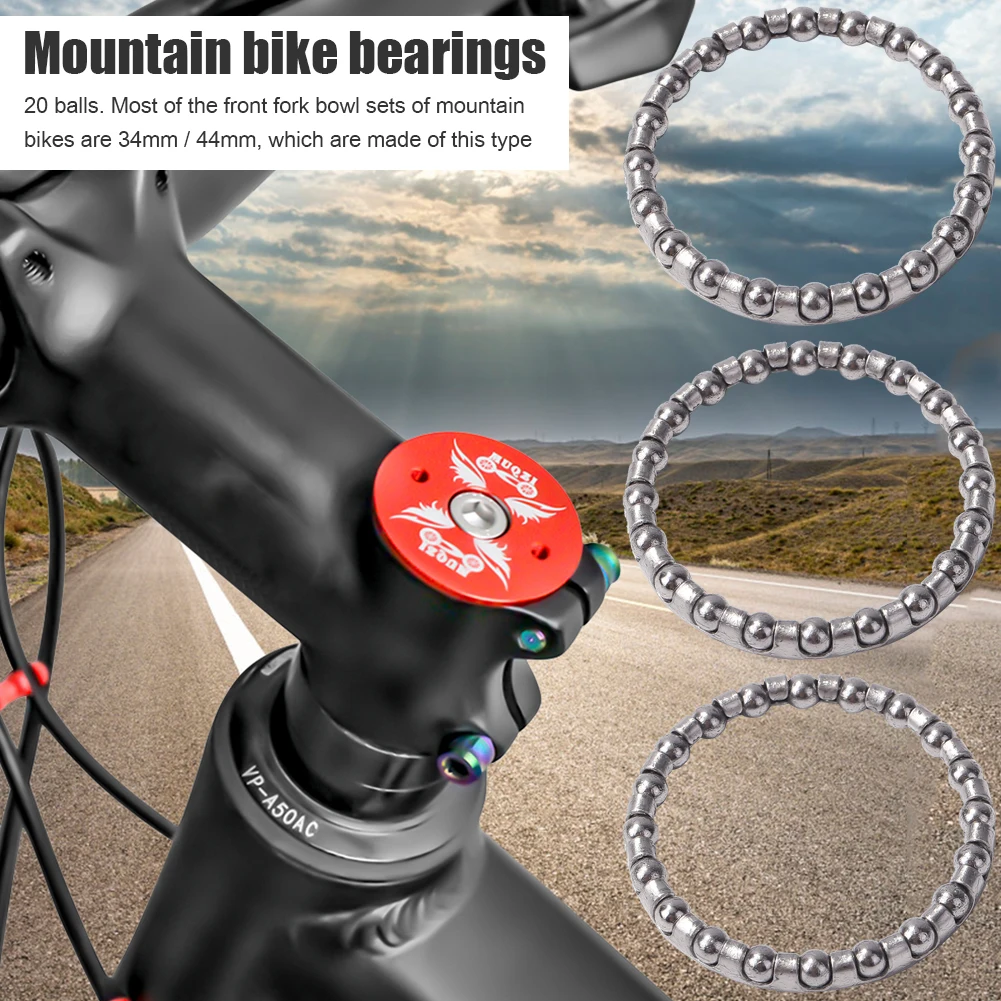 10Pcs Universal Bicycle Ball Bearings for 34/44mm Front Fork Headset MTB Mountain Bike Head Parts Steel Bearing bike headset bearings