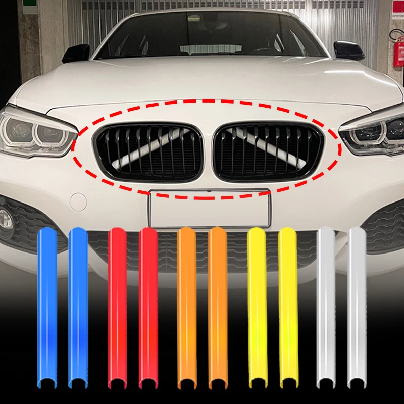 BMW 3D フロントグリル トリム ストリップ グリルカバー 2010-2015 6シリーズ F12 F13 F06 650 640 クーペ コンバーチ ブルグランクーペ AL 3ピース 3D フロント グリル トリム スポーツ ストリップ カバー