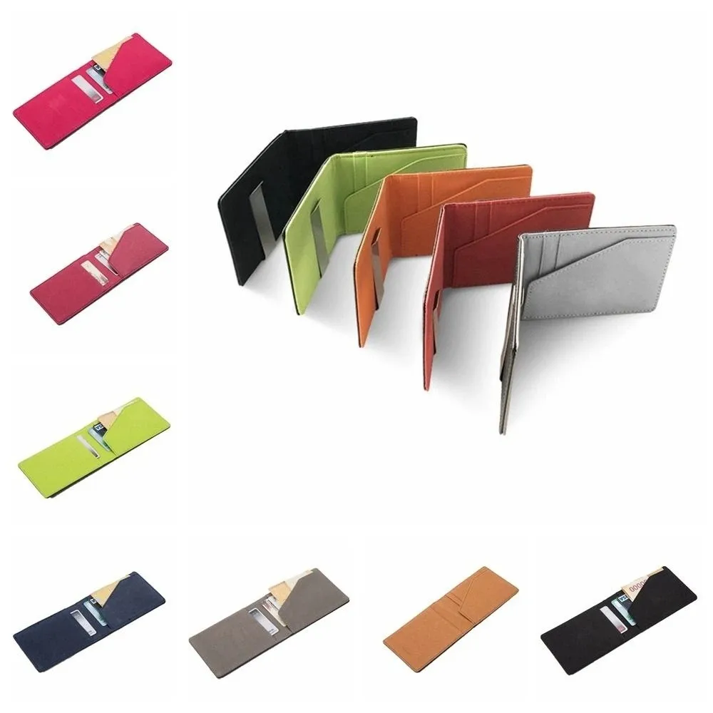 Portafoglio Multiuso con Clip per Banconote, Stile Coreano, in Pelle PU per Uomo, Porta Contanti, Portamonete, Porta Carte