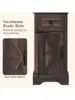 OKD Farmhouse Storage Cabinet with Adjustable Shelves and Storage Drawer Tall Linen Tower for Bathroom and Living Room D 4