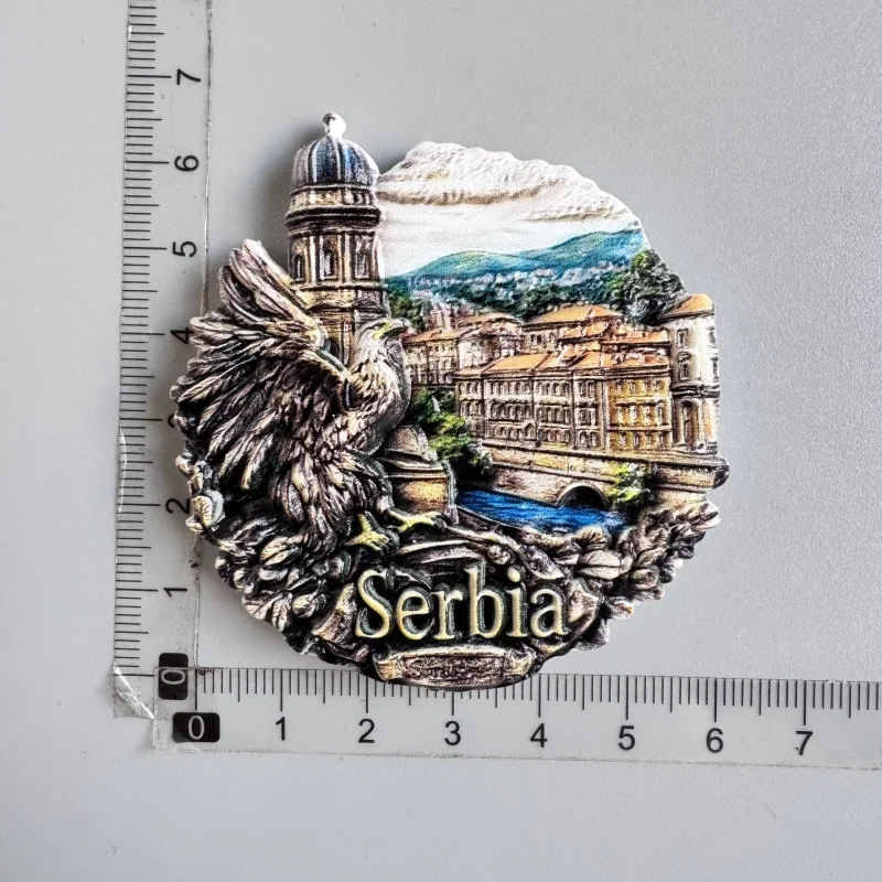 Calimita Frigorifero Lanzarote – Souvenir Da Viaggio In Resina Dipinta A Mano, 7x7,3 Cm, Collezione Spagna