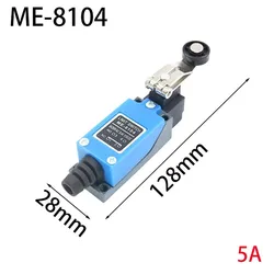 Enhanced Rotary Adjustable Roller Lever Arm Limit Switch - AC 250V NO NC SPDT Snap Action Micro - 5A (ME - 8104)