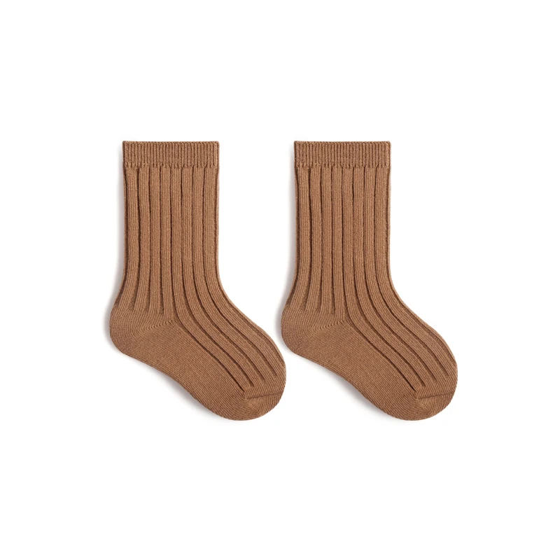 Ins Kindersocken, einfarbig, Bio-Baumwolle, Kindersocken, weiche, hochelastische Kleinkindsocken für Babys