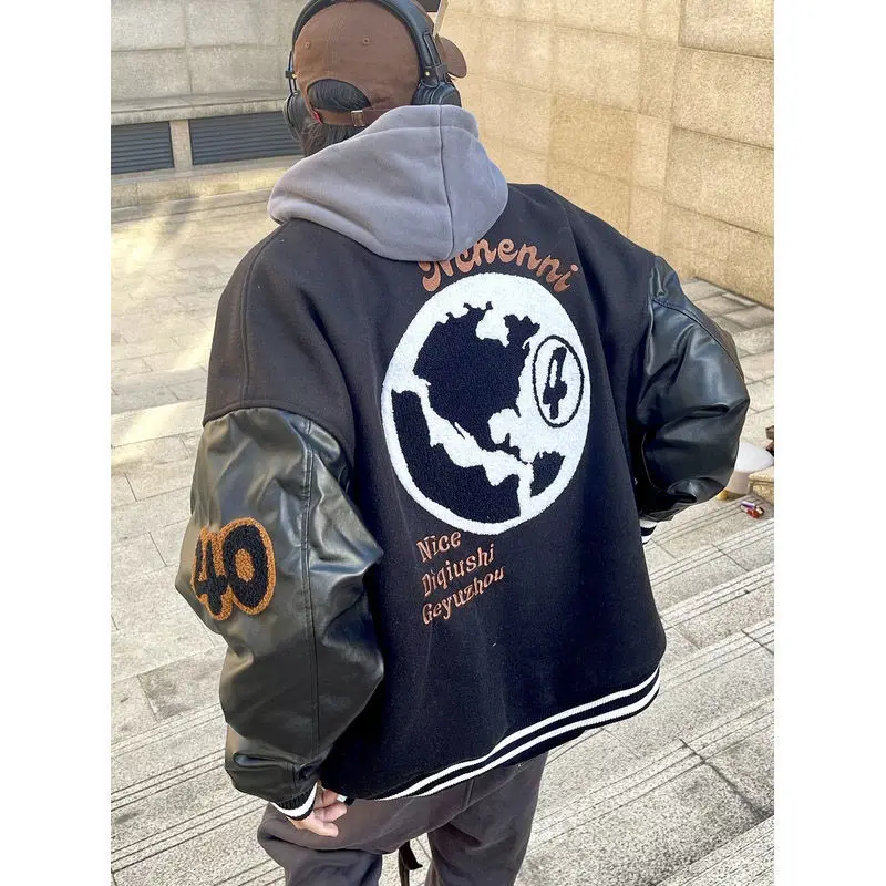 Men's Baseball Jacket Coat Japanese Varsity Jackets American