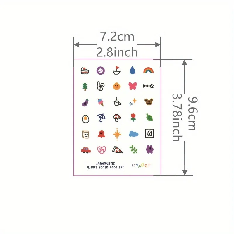 4 Sheets Finger Tattoo Sticker Temporary Tattoo Waterproof and Long-lasting Baby Art 4