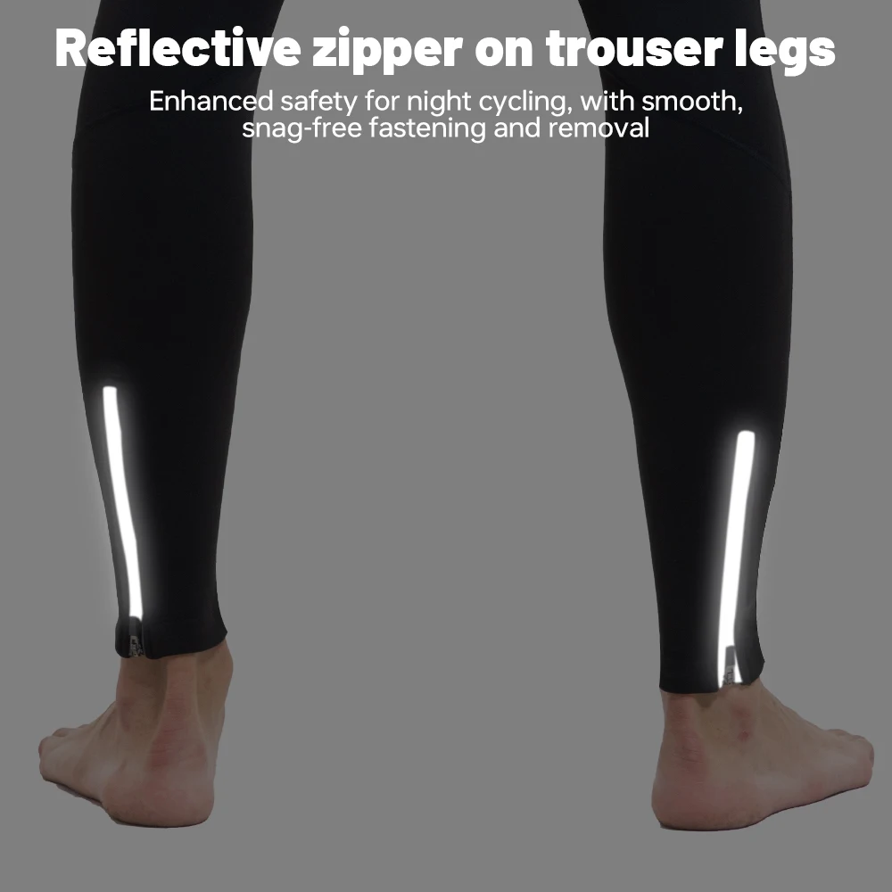 Winter Men's Cycling Trousers X-TIGER Mountain Bike Long Pants 5D Gel Pad Cycling Bib Pants Keep Warm Bicycle Tights