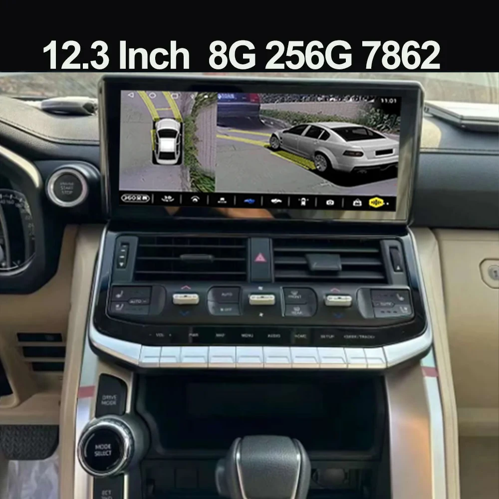 

For Toyota Land Cruiser LC300 2021 2022 1920*720 QLED Screen Multimedia Video Player CarPlay Car Radio Android Autoradio 256GB