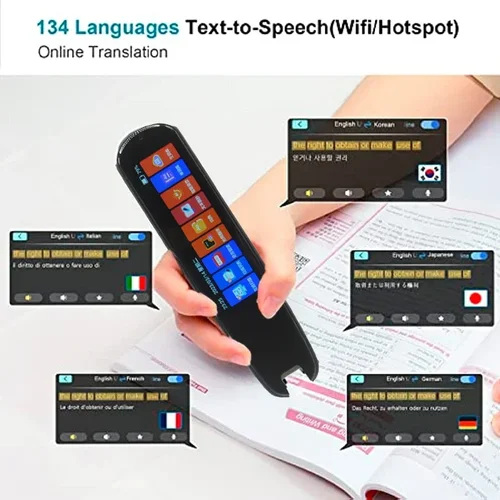 2023 스마트 음성 번역기, 비즈니스 해외 여행용 스캔 번역 펜, 오프라인 와이파이 스캔, 134 언어 5