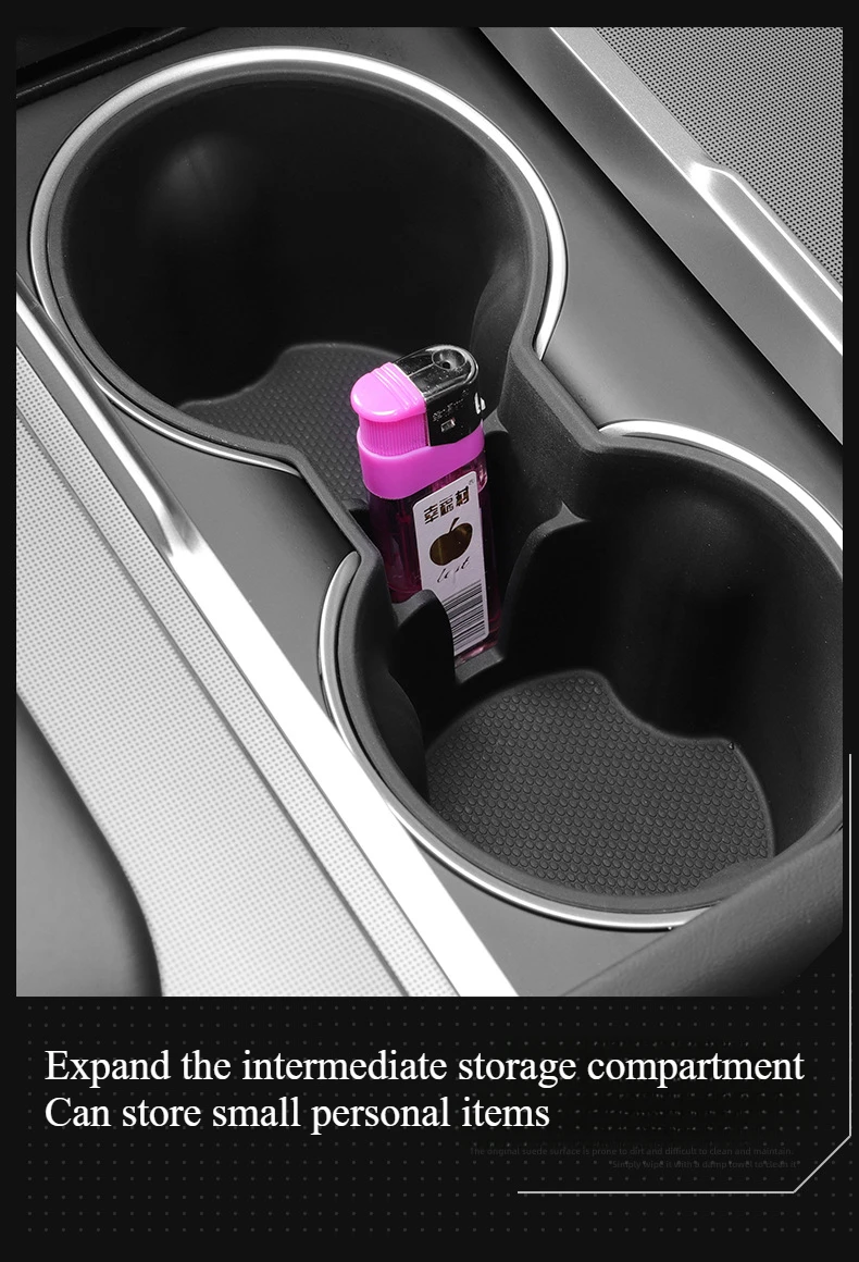 Cup Holder for Tesla Model Y Juniper 2025 Central Control/Rear Water Cup Cover B