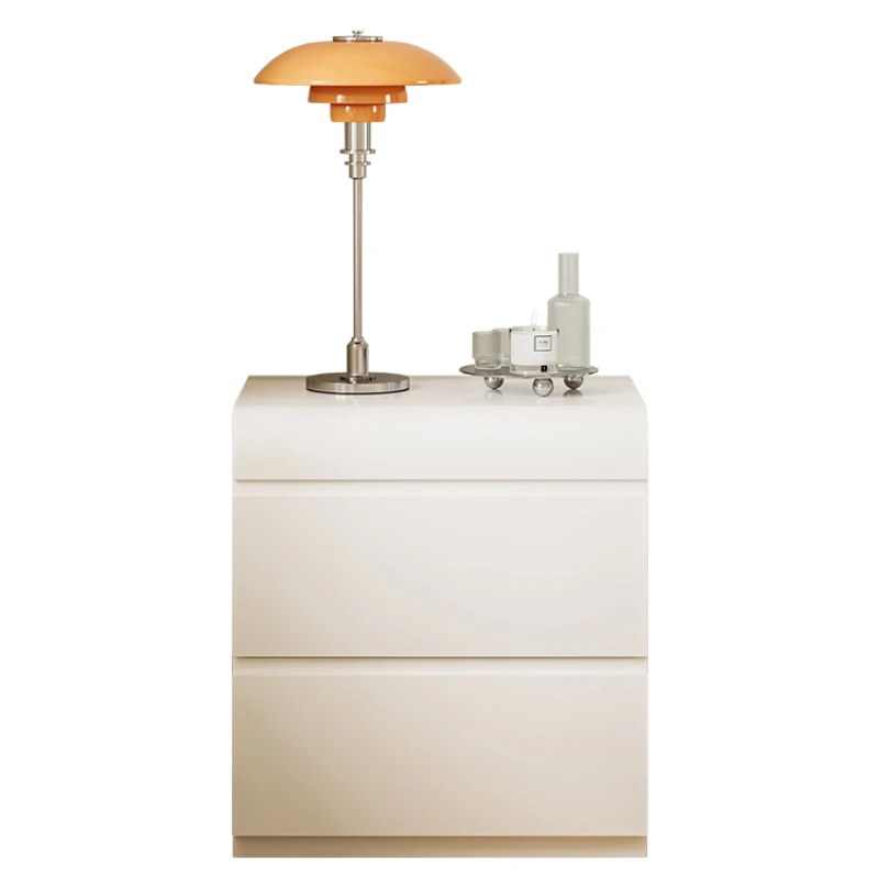 

ZL Minimalist Bedside Table Bedroom Storage Cabinet Cream Style Bedside Cabinet
