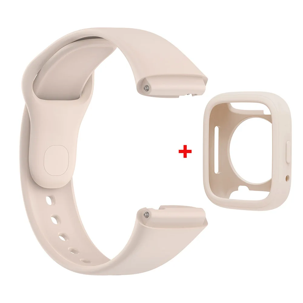 Silicone Watch Band with Protective Case Shell