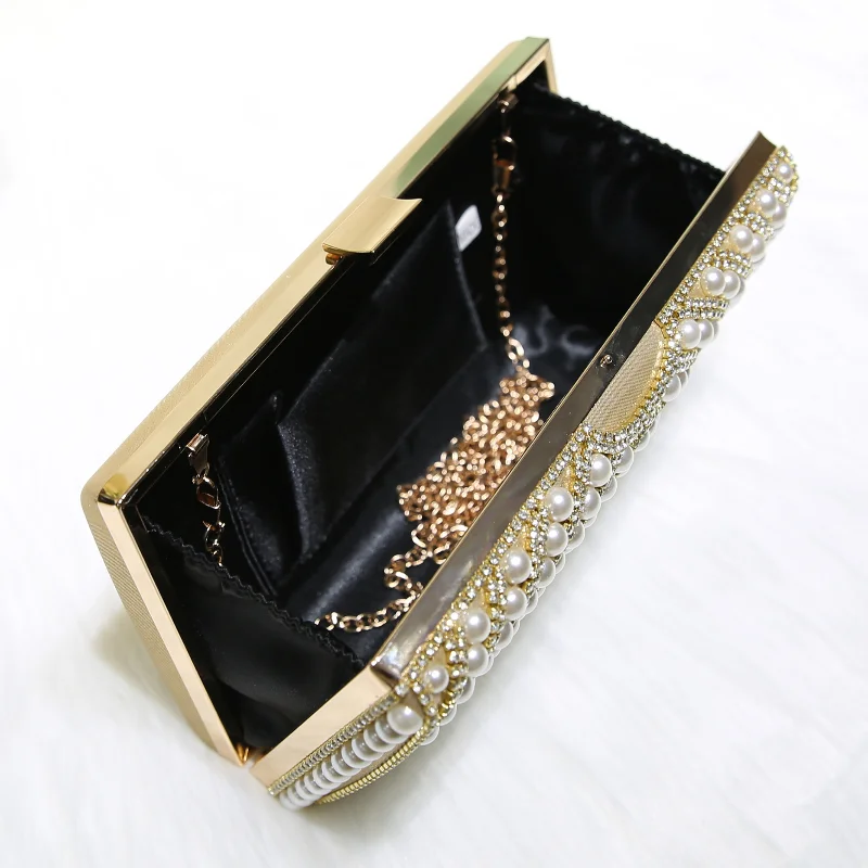 Elegant Evening Clutch Bags Women 2023 Fashion Plastic Pearl Dinner Handbags Shoulder Bag Wedding Party Crossbody Bags Purse