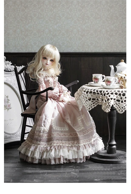 千渚星人形用WY14 人形服 ドール服 3分 4分 ドレス 中世纪　スカート ロング