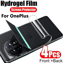 Hydrogel Film Screen Protector and Back Film - 4Pcs Front Film (For OnePlus 7)
