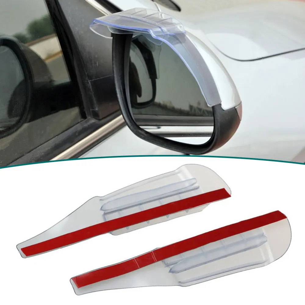 2x Carbon Fiber Sun Visor Rain Board Eyebrow Guard For Side/Rear View  Mirror Car
