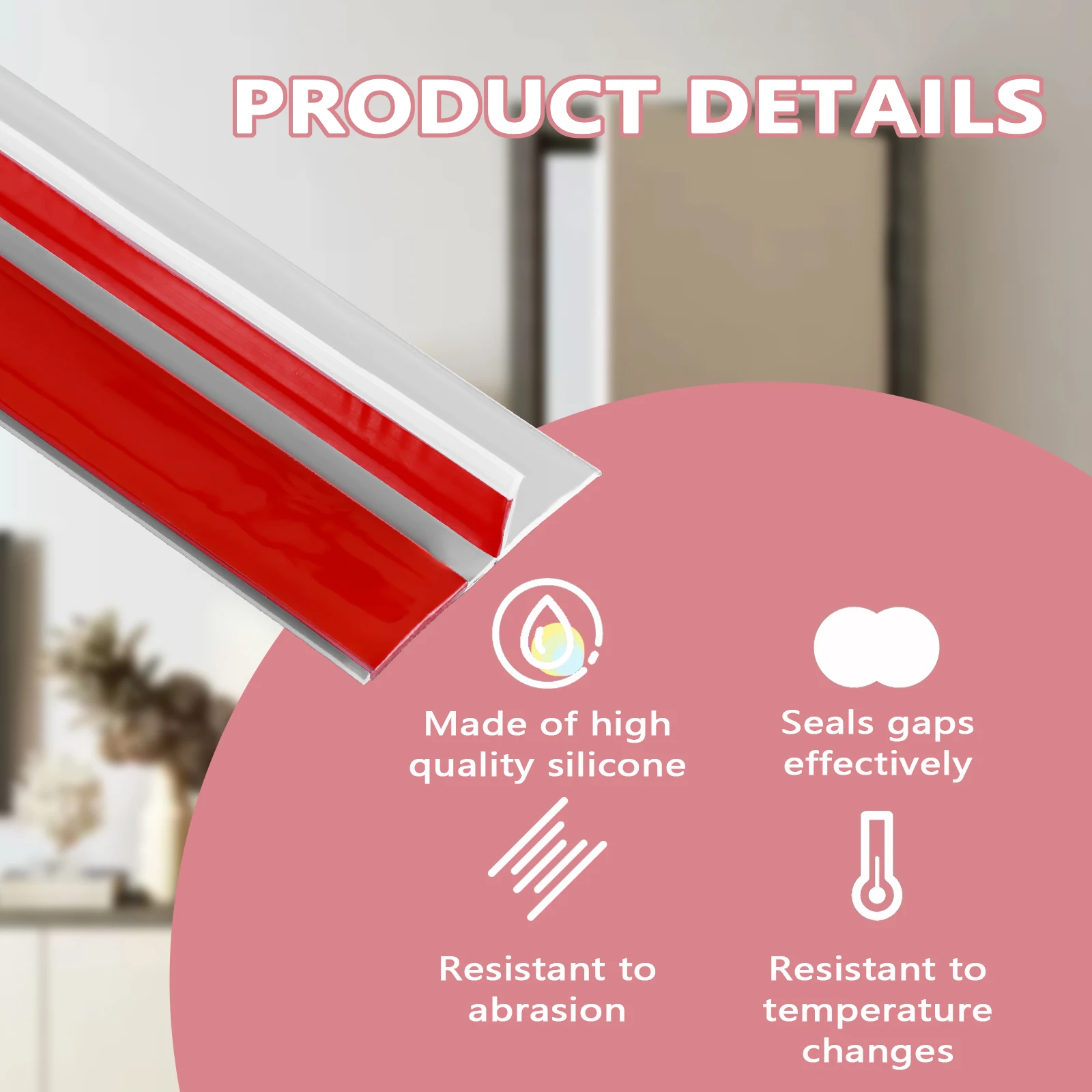 Description Picture 4 of item6M Car Door Sealing Strip Silicone T Shaped Weatherproof Edge Trim Universal Auto Roof Windshield Sealant