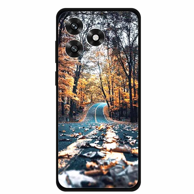 Black TPU Cartoon Soft Silicone Shockproof Case - Protective Back Cover