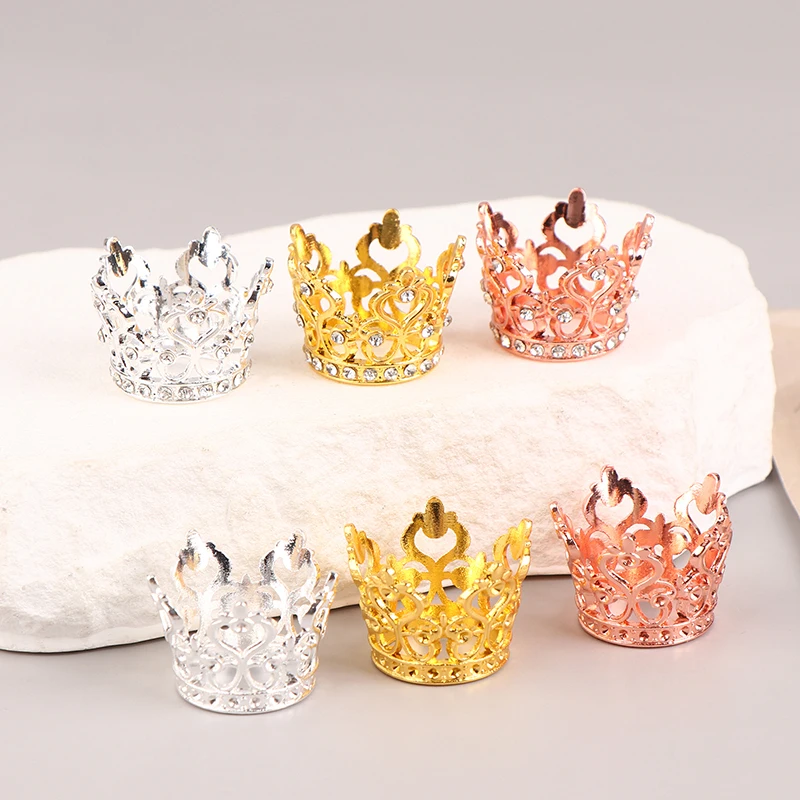 1pc Mini Princess Crown Dollhouse Simulation Rhinestone Crowns Tiara For 1/12 1/6 Scale Dollhouse Decoration Doll Accessories