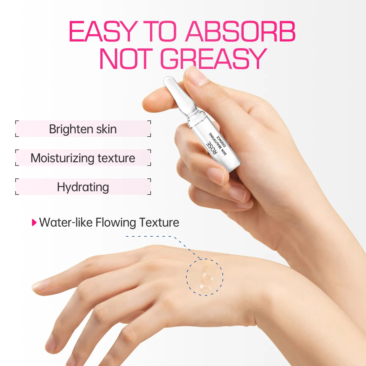 Rose Essence Hydrating Moisturizing Brightening Skin Lightening Melanin New Products Skin Care Products Hyaluronic Acid Essence 2