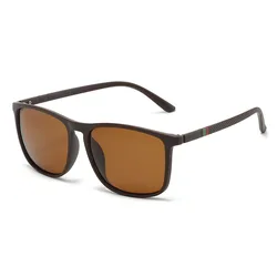 Polarking Luxury Polarized Men's Sunglasses - Vintage Classic Sun Shades (Brown)