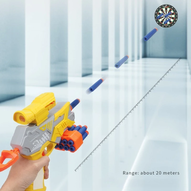 EVA Soft Bullet Toy Guns Pistol Plastic Guns Toy Manual Launcher Airsoft Foam Bullets Blaster Model Safe with Box for Boys Child 3