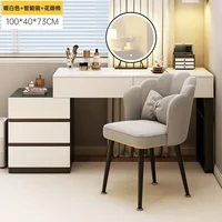 Coiffeuses simples maquillage vanité Table tiroir miroir chambre femmes commodes support de rangement filles armoire chambre meubles 2