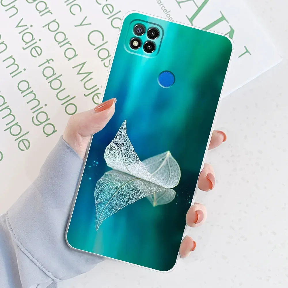 Sleek Marble Transparent Silicone Soft TPU Case - Stylish Protective Bumper Back Cover for Xiaomi Redmi 9C/9C NFC