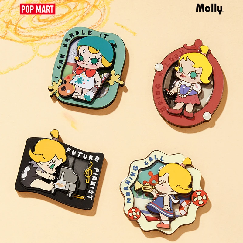 

POPMART BABY MOLLY When I Was Three Series Refrigerator Sticker Blind Box Mystery Box Toys Cute Anime Figure Ornaments Gift