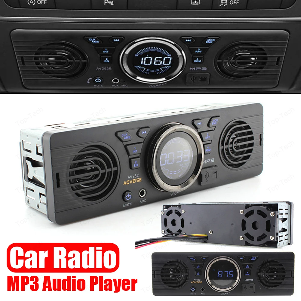 Car Radio MP3 Audio Player Support for TF MINI USB AUX Interface