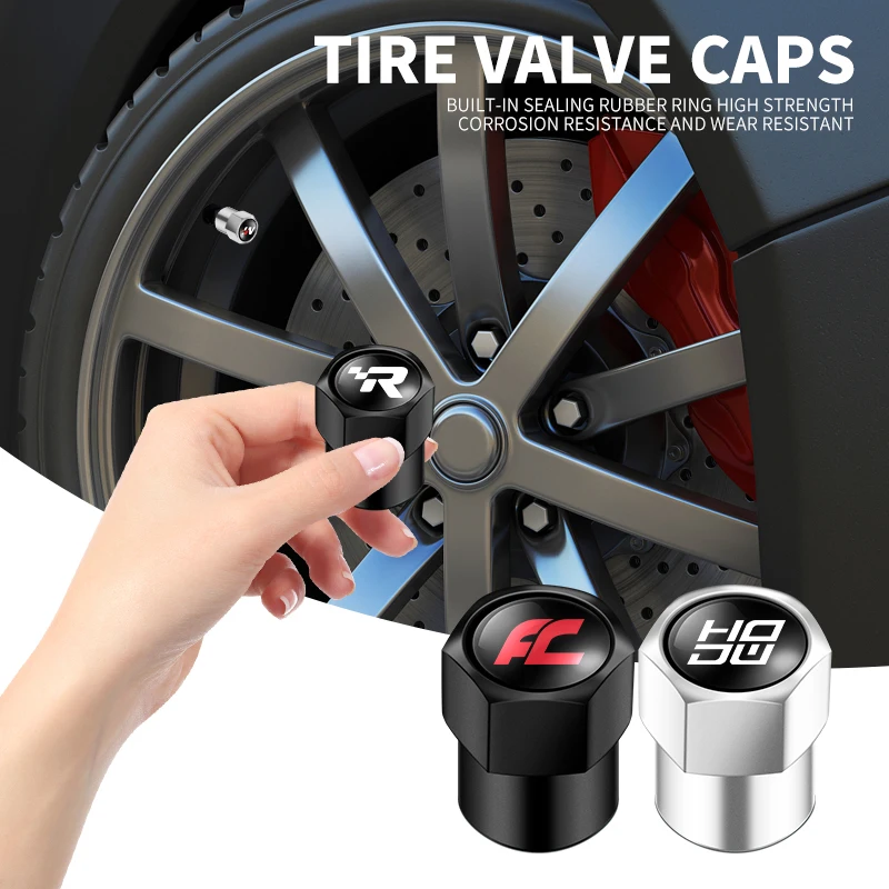 Mini Hexagon Car Valve Cap Wheel Tire Valve Caps Cover Con Emblema Automatico Per Audi S Line Tt A4 B8 B6 A3 8P A6 C7 C8 A5 Auto Goods