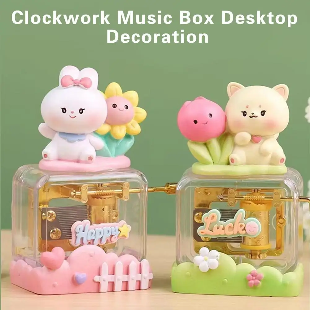 

Cartoon Music Box Delicate Lovely Adorable Clockwork Music Box Desktop Decoration Baby Shower Gift