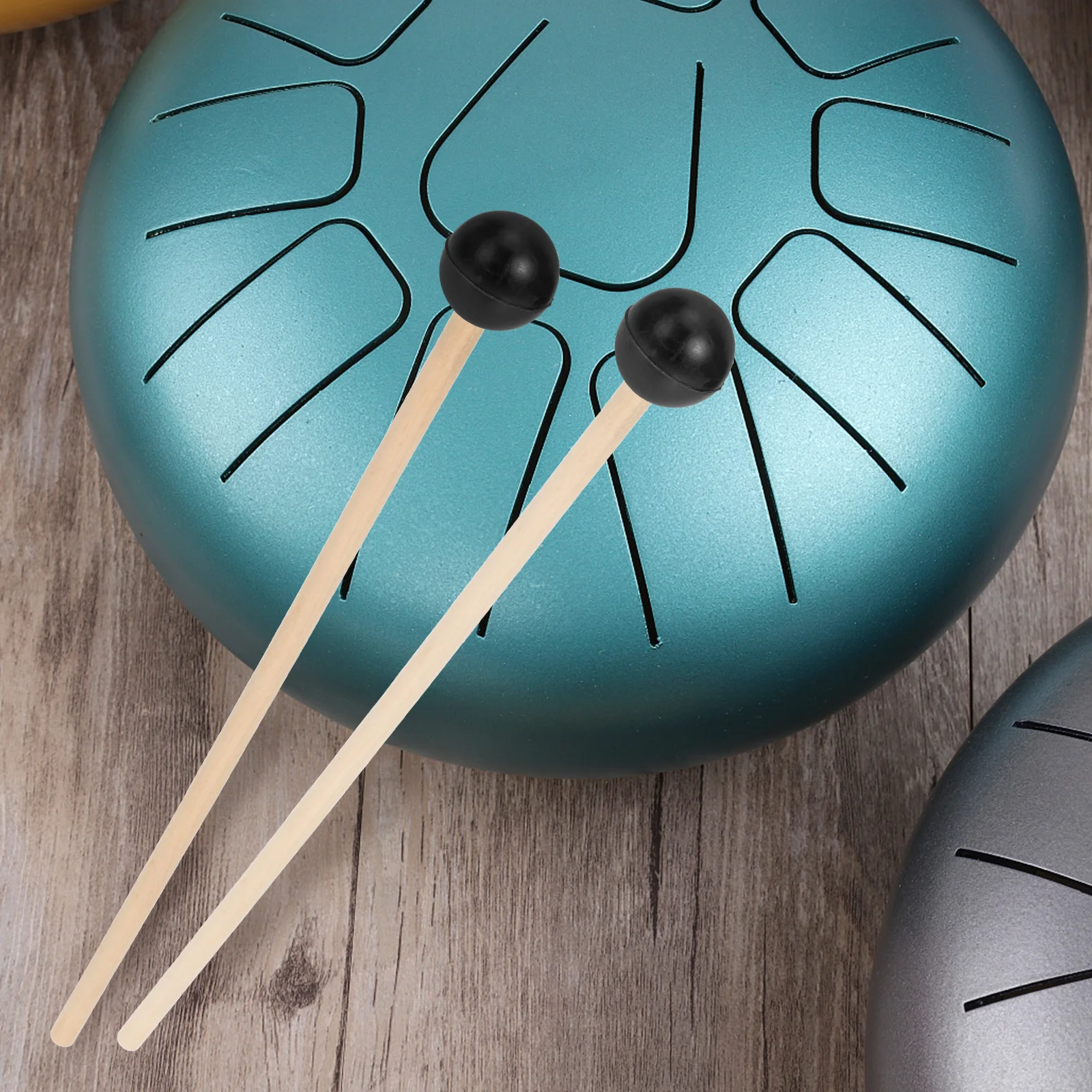4 Pcs Drum Stick Rubber Head Drumstick Ball Instrument Gadget Mallets Part