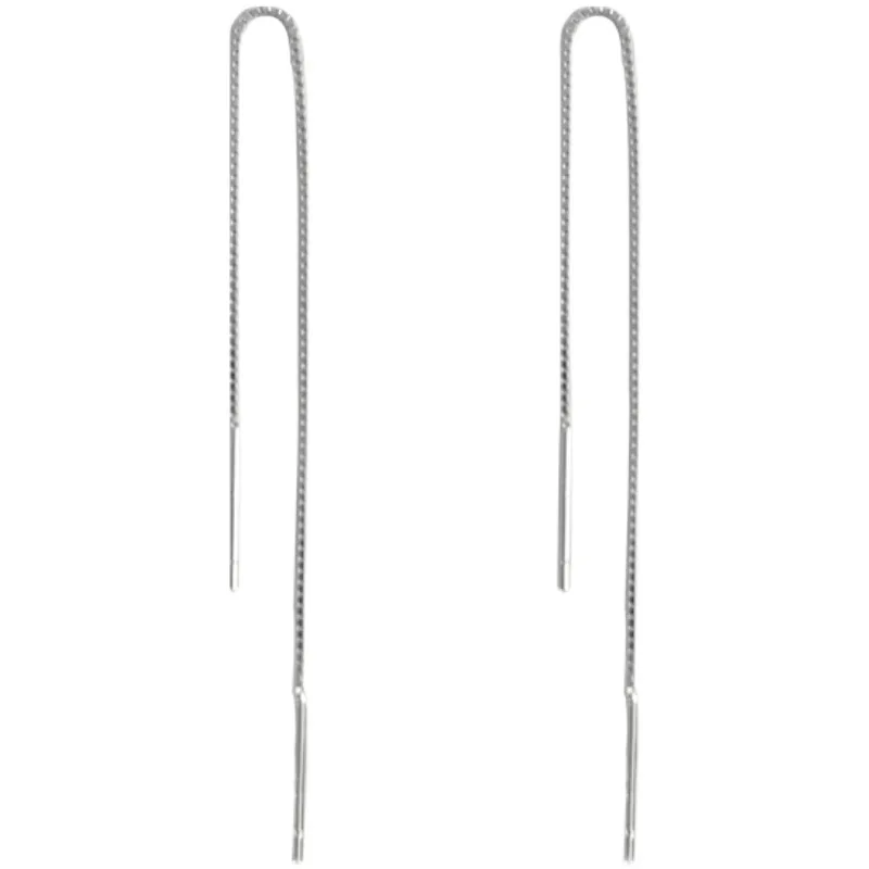 Dangle Earrings Drop Earrings Long Earrings Crystal Tassel Earrings Trend S925 Silver Needle Long Earrings Wire Tassel Chain Drop Earring Women's Ear Line Straight Hanging Earings Jewelry Gifts