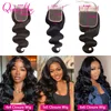 Queenlike 14-24 inch 4x4/5x5/6x6 Lace Closure 13x4 Body Wave Frontal Closure Only Brazilian 2x6 Middle Part Human Hair Closuse 2