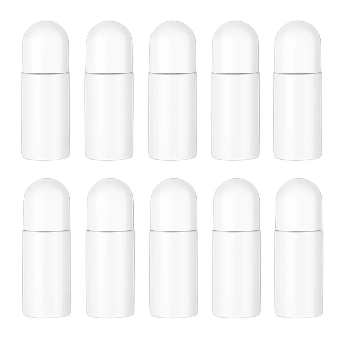 

Plastic White Roll On Bottles for Essential Oils Reusable Leak-Proof Deodorant Containers with Plastic Roller Ball