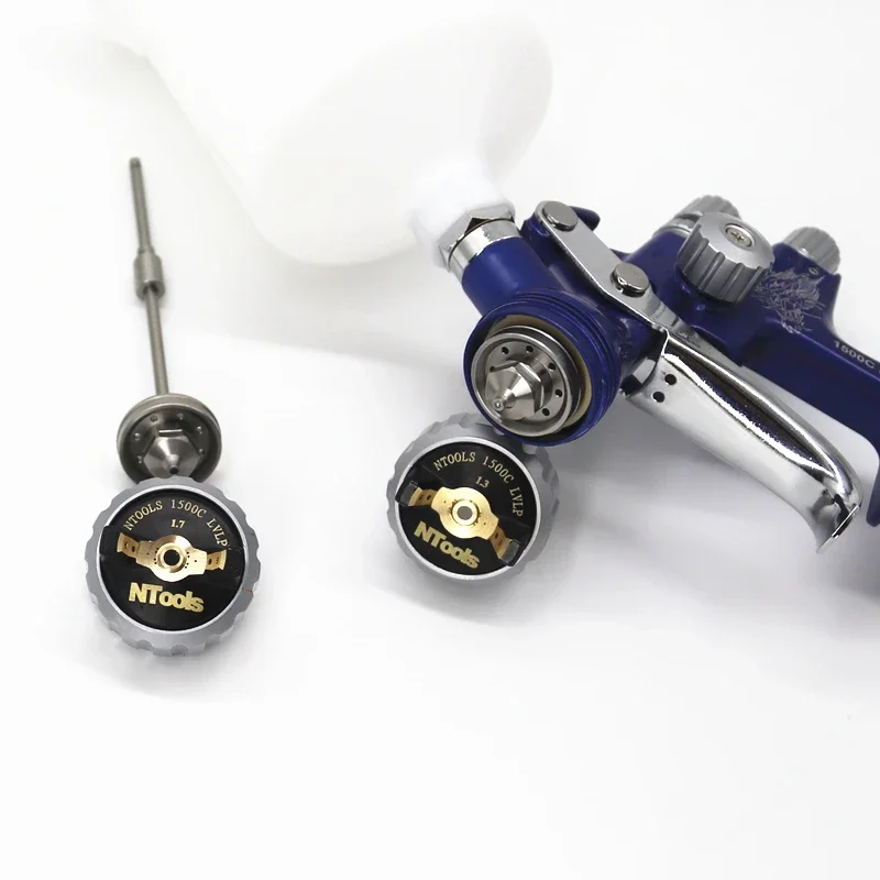 LVLP Kit Pistola A Spruzzo Airbrush | 3 Ugelli (1,3/1,5/1,7 Mm) + Regolatore D'Aria | Per Auto, Mobili, Fai-da-te | La Scelta Degli Esperti Di Verniciatura!