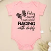 Pack my Diapers I Am Going Racing With Daddy Baby Boy Clothes Bodysuit Short Sleeve Summer Fashion Harajuku Toddler Jumpsuit 2