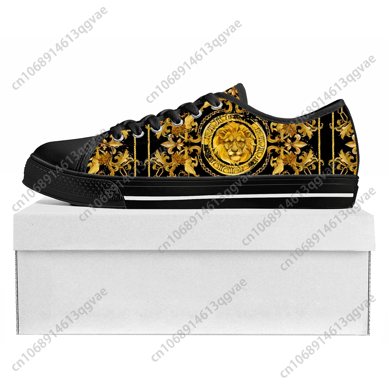 Golden Lion Head Lace Low Top High Quality Sneakers Mens Womens Teenager Tailor-made Shoe Canvas Sneaker Casual Couple Shoes