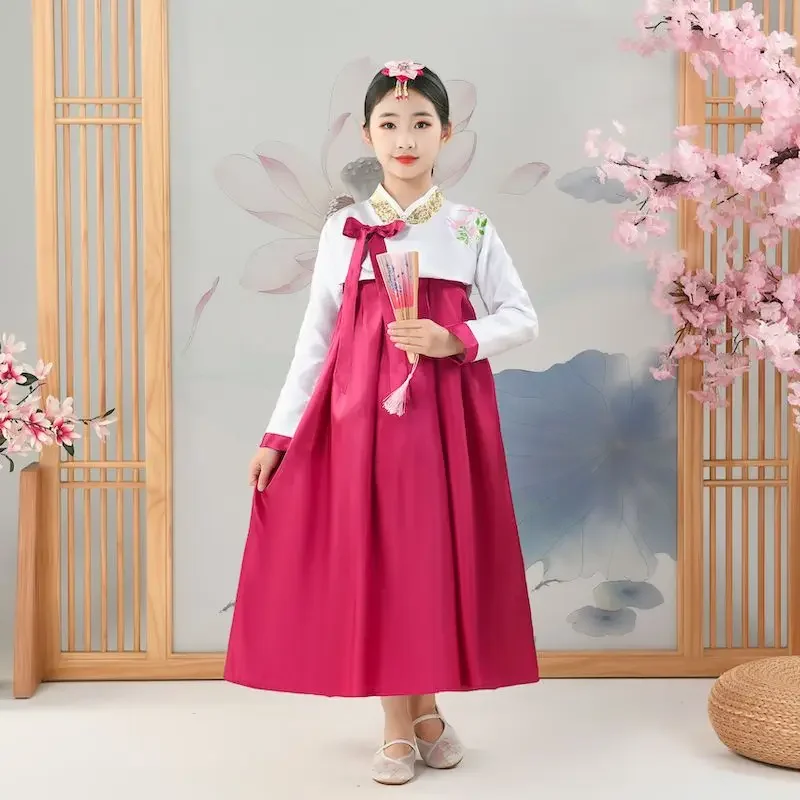 

Creative Children's Korean Hanbok Dress Primary School Students Korean Costume Performance Costume Photography Costume LE518