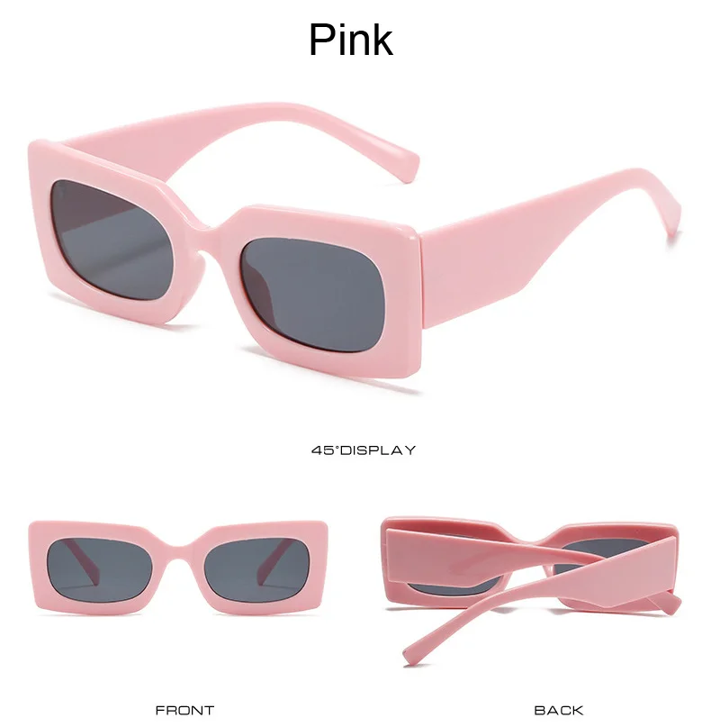 Vintage rektangulära solglasögon för dam mode designer_voghion.com