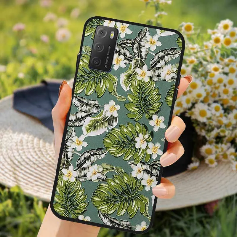 3D Soft TPU Floral Embossed Silicone Phone Case - Elegant Flower Design Back Cover