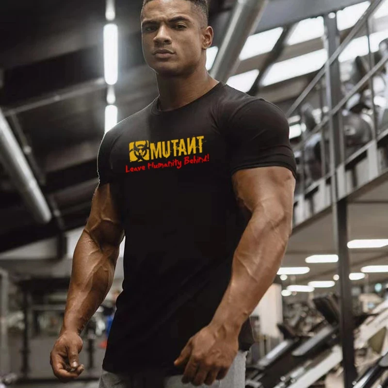 تي شيرت رياضي قطني جيد التهوية للرجال ، كمال الأجسام ، صالة ألعاب رياضية ، كبيرة الحجم ، كاجوال ، لياقة بدنية ، ملابس رياضية صيفية