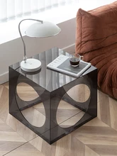 

zqSmall Coffee Table Acrylic Sofa Side Table Corner Table Bedside Table Light Luxury And Simplicity Modern Living Room