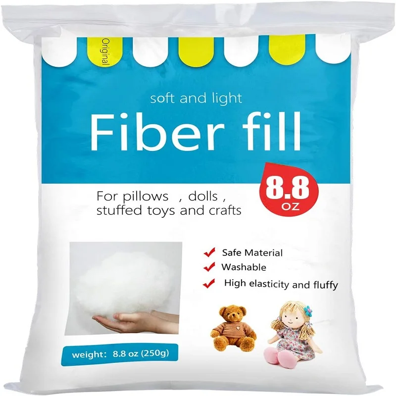 250g Soft Stuffed Cotton Polyester Fiber Filling For Doll Stuffing High Elastic Filler DIY Handmade Craft Accessories doll filling