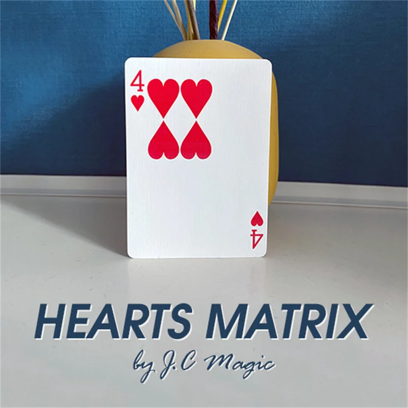 

Hearts Matrix By J.C Magic Tricks Point Change 4 Hearts To 2 Card Magia Magician Close Up Street Illusion Gimmick Mentalism Prop